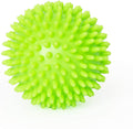 Spiky rubber dog ball green - durable teeth cleaning toy